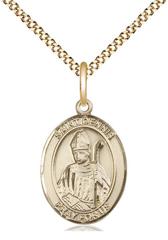St Dennis Medal Necklace, gold-filled, Bliss Manufacturing