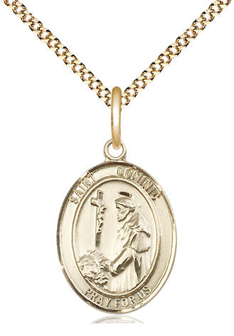 St Dominic de Guzman Medal Necklace, gold-filled, Bliss Manufacturing