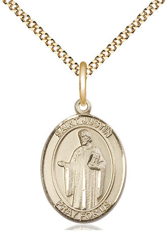 Bliss St Justin Catholic Patron Saint Medal