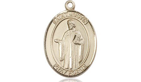 Bliss St Justin Catholic Patron Saint Medal