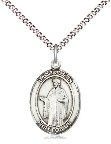 Bliss St Justin Catholic Patron Saint Medal