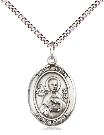 St John the Apostle Medal Necklace, pewter / sterling silver / gold-filled (view 4), Bliss Manufacturing