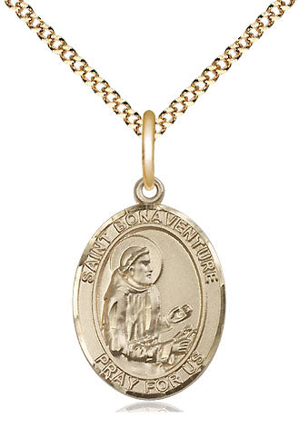 St Bonaventure Medal Necklace, gold-filled, Bliss Manufacturing