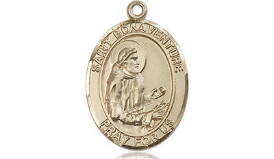 St Bonaventure Medal Necklace, 14kt gold, Bliss Manufacturing