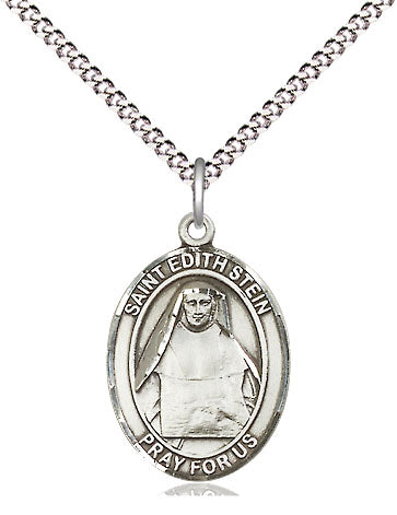 St Edith Stein Medal Necklace, pewter / sterling silver / gold-filled (view 4), Bliss Manufacturing