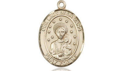 Our Lady of la Vang Catholic Patron Saint Medal, 14kt gold, Bliss Manufacturing