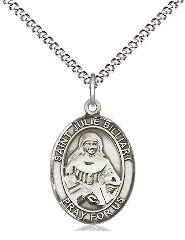 St Julie Billiart Medal Necklace, pewter / sterling silver / gold-filled (view 4), Bliss Manufacturing