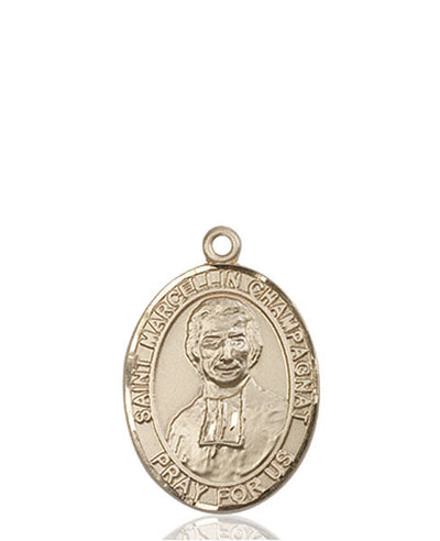 St Marcellin Champagnat Medal Necklace, 14kt gold, Bliss Manufacturing
