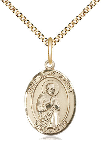 St Isaac Jogues Catholic Saint Medal, gold-filled, Bliss Manufacturing