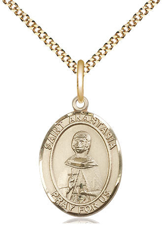 St Anastasia Medal Necklace, gold-filled, Bliss Manufacturing