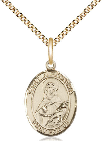 St Alexandra Medal Necklace, gold-filled, Bliss Manufacturing