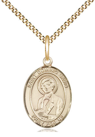St Dominic Savio Medal Necklace, gold-filled, Bliss Manufacturing