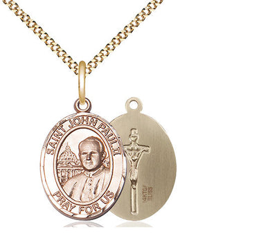 St John Paul II Medal Necklace, pewter / sterling silver / gold-filled (view 4), Bliss Manufacturing