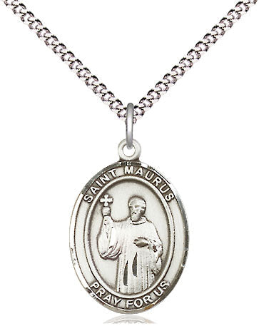 St Maurus Medal Necklace, pewter / sterling silver / gold-filled (view 4), Bliss Manufacturing