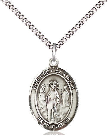 Our Lady of Knock Catholic Patron Saint Medal, pewter / sterling silver / gold-filled (view 4), Bliss Manufacturing