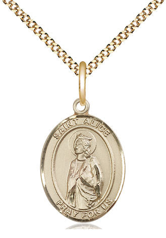St Alice Medal Necklace, gold-filled, Bliss Manufacturing