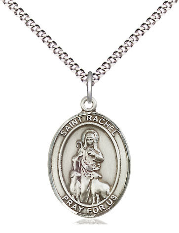 St Rachel Catholic Saint Medal, pewter / sterling silver / gold-filled (view 4), Bliss Manufacturing