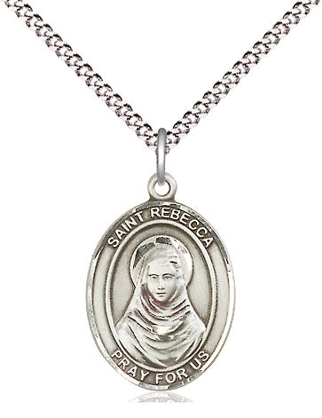 St Rebecca Catholic Saint Medal, pewter / sterling silver / gold-filled (view 4), Bliss Manufacturing