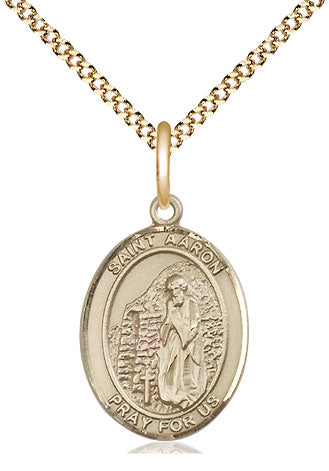 St Aaron Medal Necklace, gold-filled, Bliss Manufacturing