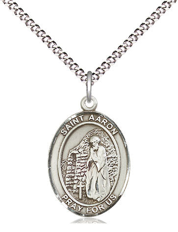 St Aaron Medal Necklace, pewter / sterling silver / gold-filled (view 4), Bliss Manufacturing