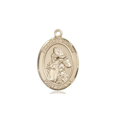 St Prophet Isaiah Catholic Saint 14kt Gold Medium Medal, Bliss Manufacturing
