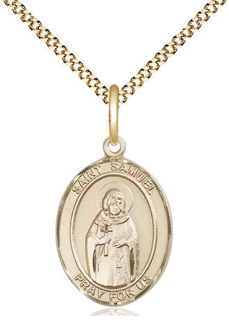St Samuel Medal Necklace, gold-filled, Bliss Manufacturing