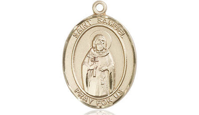 St Samuel Medal Necklace, 14kt gold, Bliss Manufacturing