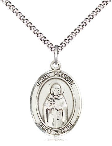 St Samuel Medal Necklace, pewter / sterling silver / gold-filled (view 4), Bliss Manufacturing