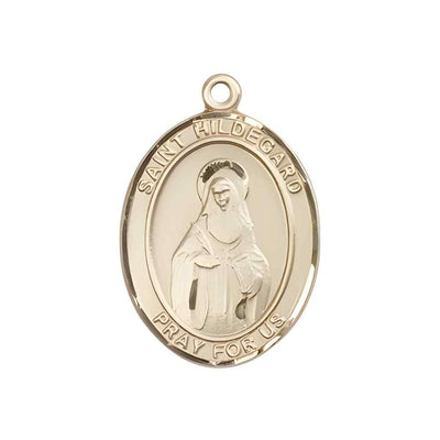 medium 14kt gold st hildegard von bingen medal jewelry, Bliss Manufacturing