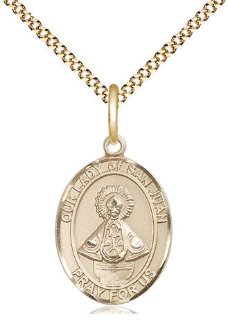 Our Lady of San Juan Catholic Patron Saint Medal, gold-filled, Bliss Manufacturing