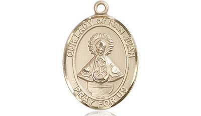 Our Lady of San Juan Catholic Patron Saint Medal, 14kt gold, Bliss Manufacturing