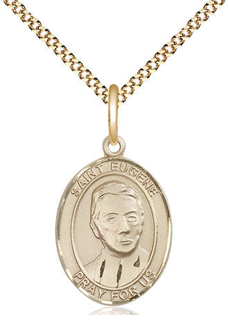 St Eugene de Mazenod Medal Necklace, gold-filled, Bliss Manufacturing