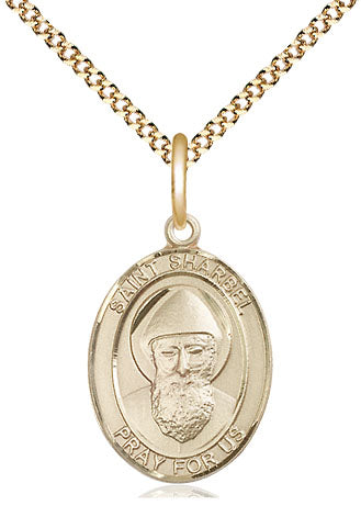 St Sharbel Catholic Saint Medal, gold-filled, Bliss Manufacturing