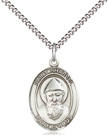 St Sharbel Catholic Saint Medal, pewter / sterling silver / gold-filled (view 4), Bliss Manufacturing