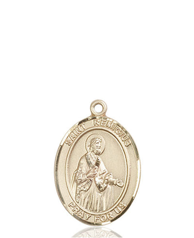St Remigius of Reims Medal Necklace, 14kt gold, Bliss Manufacturing