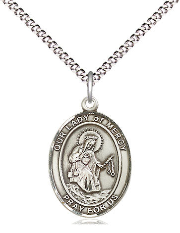 Our Lady of Mercy Catholic Patron Saint Medal, pewter / sterling silver / gold-filled (view 4), Bliss Manufacturing