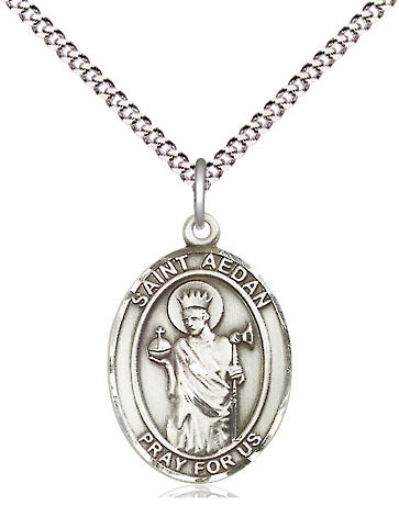 St Aedan of Ferns Medal Necklace, pewter / sterling silver / gold-filled (view 4), Bliss Manufacturing