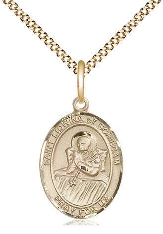 Bliss St Lidwina of Schiedam Catholic Patron Saint Medal