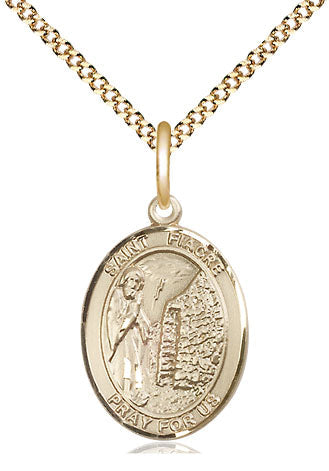 St Fiacre Medal Necklace, gold-filled, Bliss Manufacturing