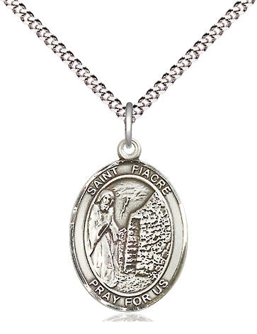 St Fiacre Medal Necklace, pewter / sterling silver / gold-filled (view 4), Bliss Manufacturing