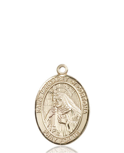 St Margaret of Cortona Medal Necklace, 14kt gold, Bliss Manufacturing