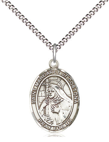 St Margaret of Cortona Medal Necklace, pewter / sterling silver / gold-filled (view 4), Bliss Manufacturing
