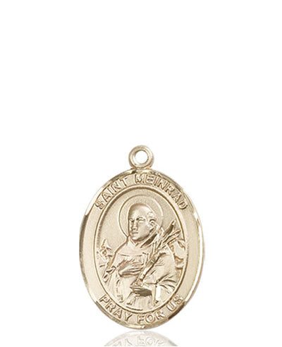 St Meinrad of Einsideln Medal Necklace, 14kt gold, Bliss Manufacturing