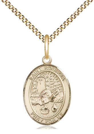 St Rosalia Catholic Saint Medal, gold-filled, Bliss Manufacturing