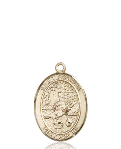 St Rosalia Catholic Saint Medal, 14kt gold, Bliss Manufacturing