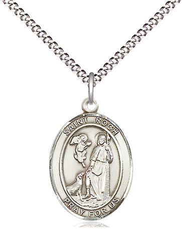 St Roch Catholic Saint Medal, pewter / sterling silver / gold-filled (view 4), Bliss Manufacturing