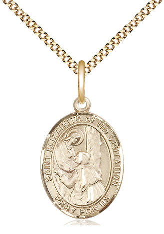 St Elizabeth of the Visitation Medal Necklace, gold-filled, Bliss Manufacturing