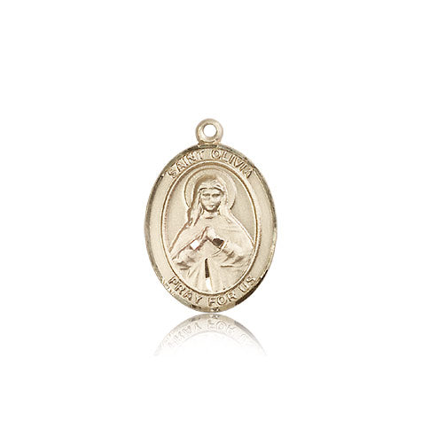 Bliss Manufacturing St Olivia Catholic Saint Oval Medal