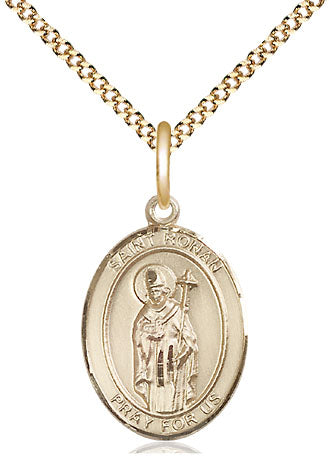 St Ronan Medal Necklace, gold-filled, Bliss Manufacturing