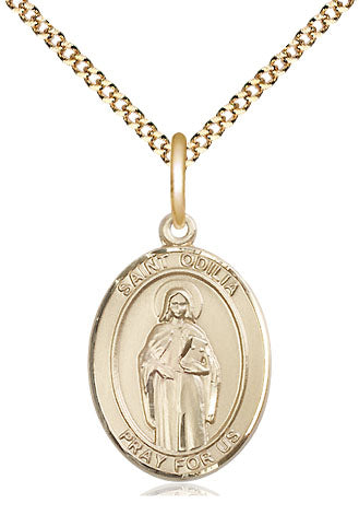 Bliss St Odilia Catholic Saint Oval Medal